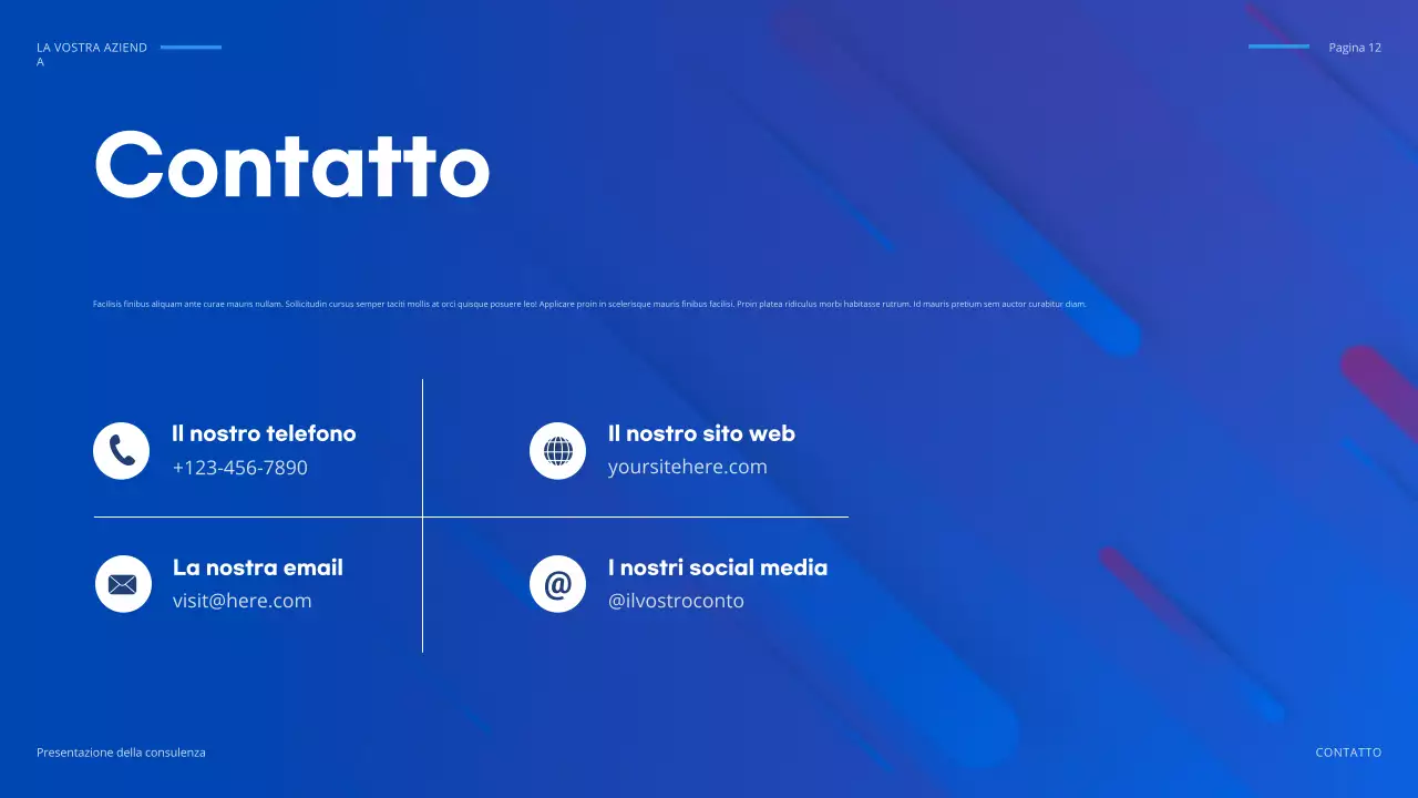 documento di presentazione IT geometrico blu