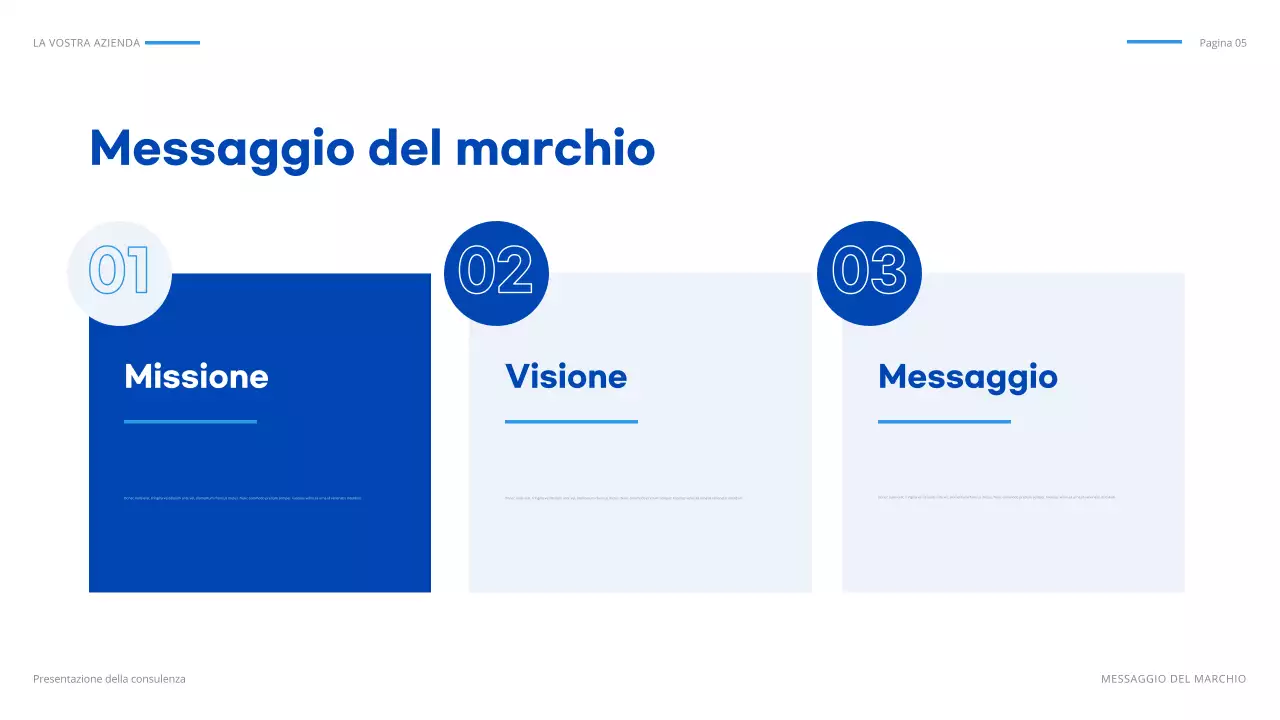 documento di presentazione IT geometrico blu