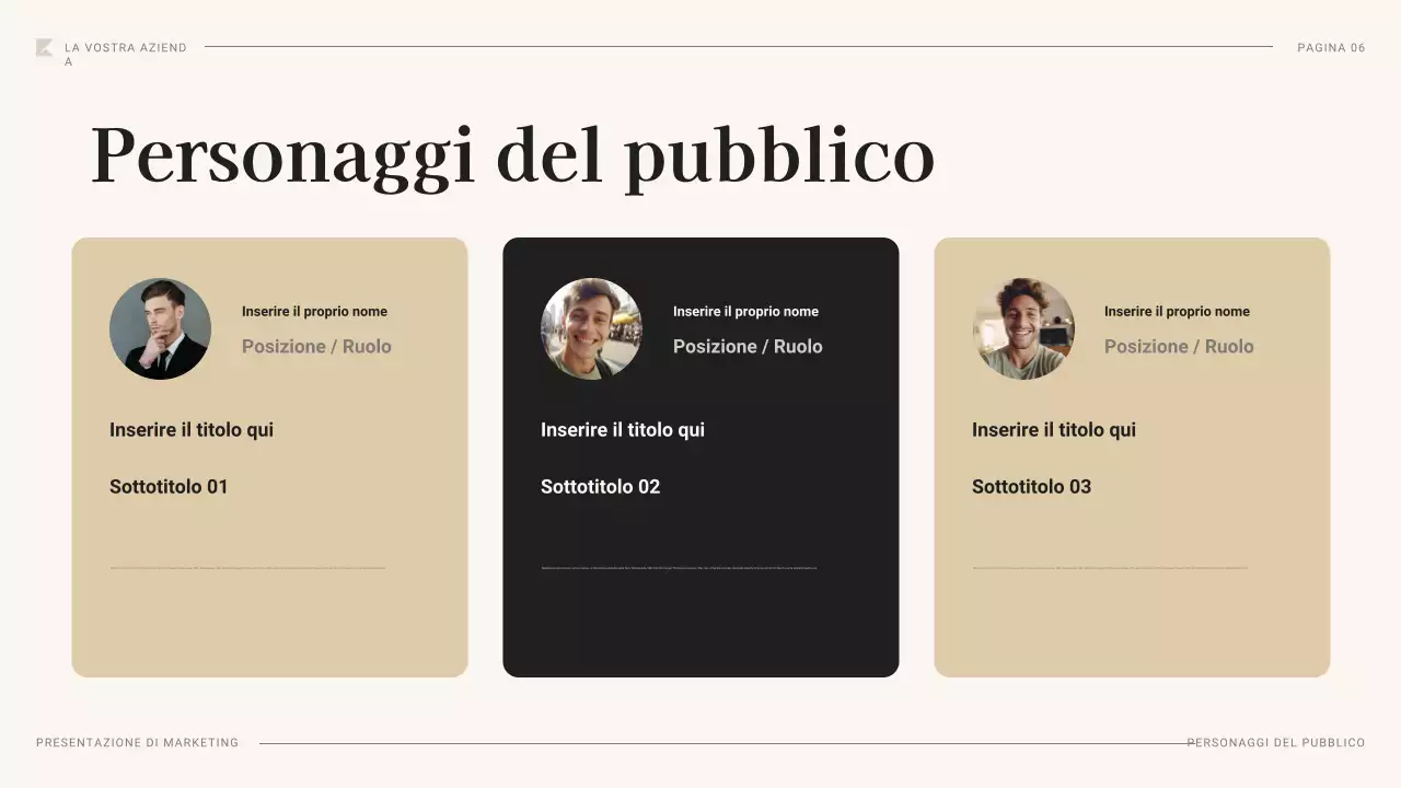 documento di piano di marketing professionale nero