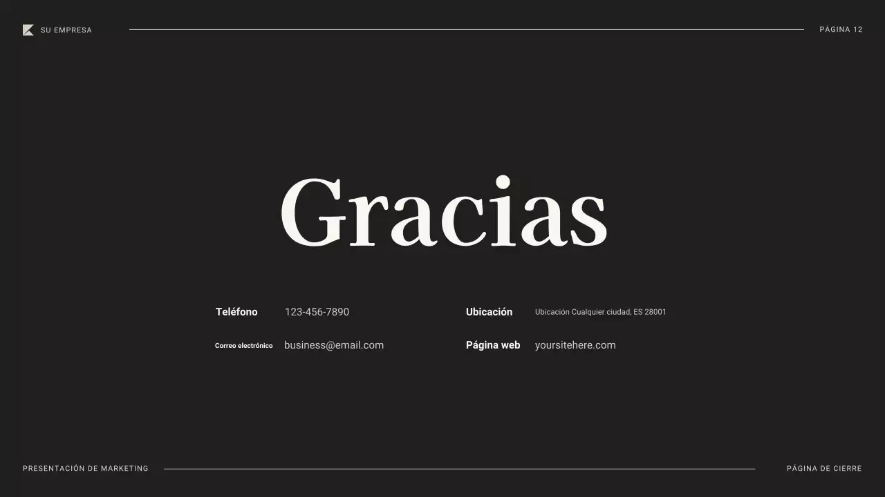 plan de marketing profesional negro