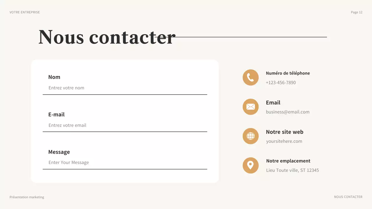 brown modern marketing presentation