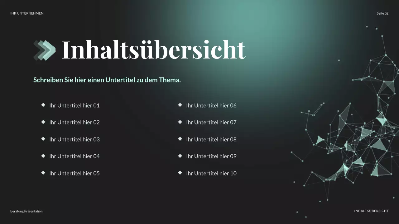 teal moderne IT-Präsentation