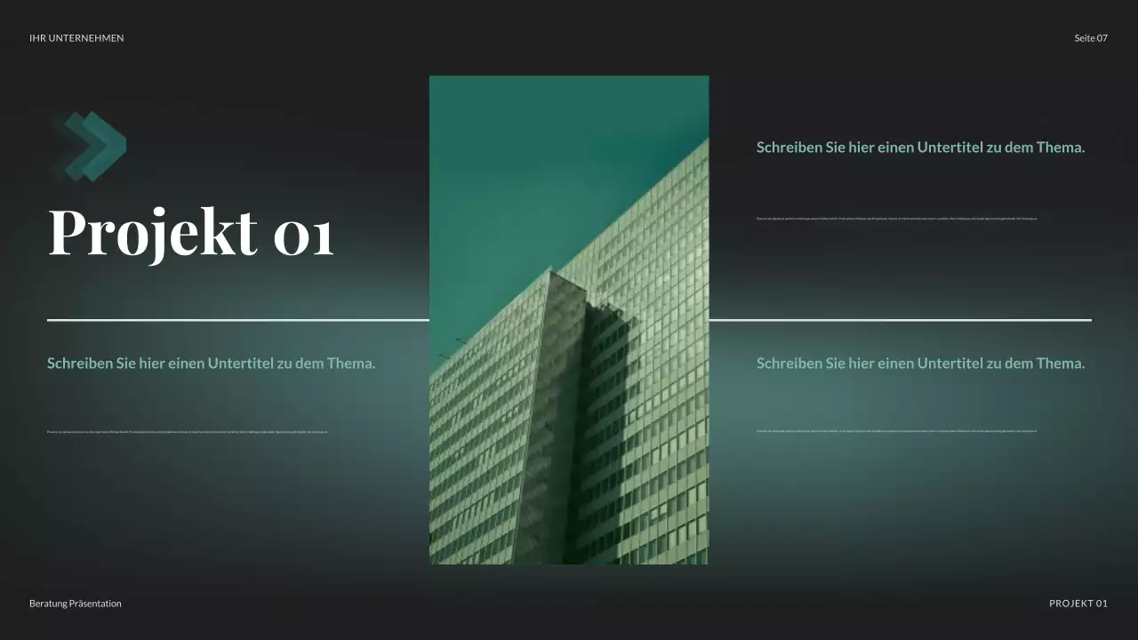 teal moderne IT-Präsentation