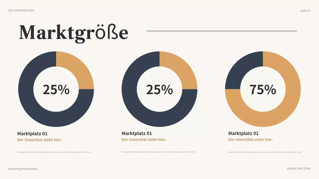 braun modernes Marketing Präsentation