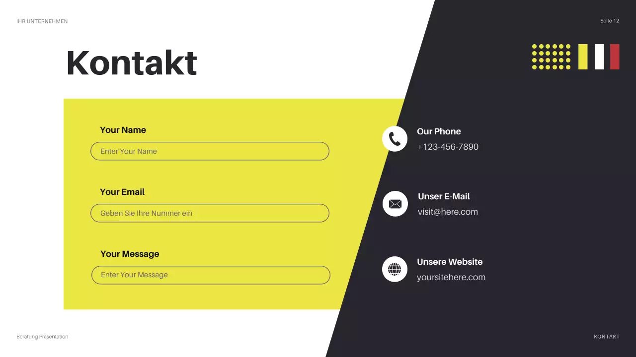 gelbe moderne IT-Präsentation