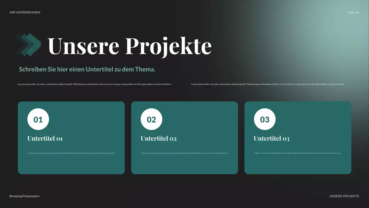 teal moderne IT-Präsentation