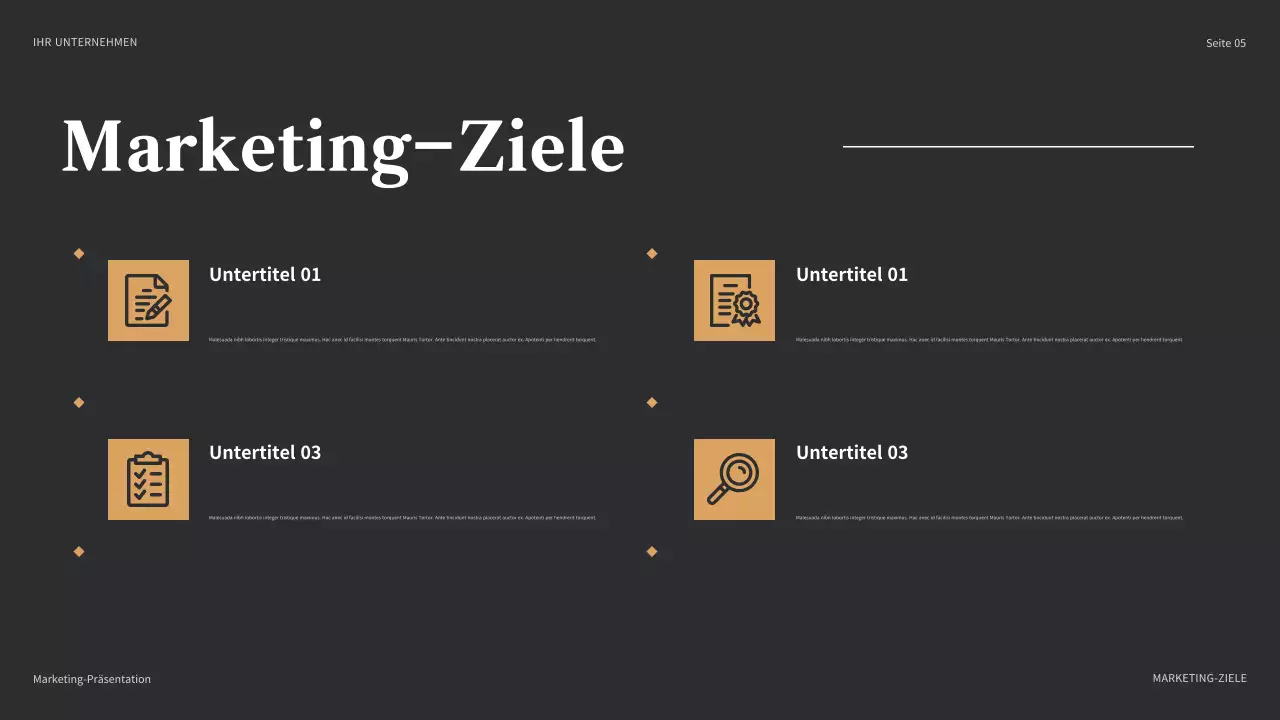 braun modernes Marketing Präsentation