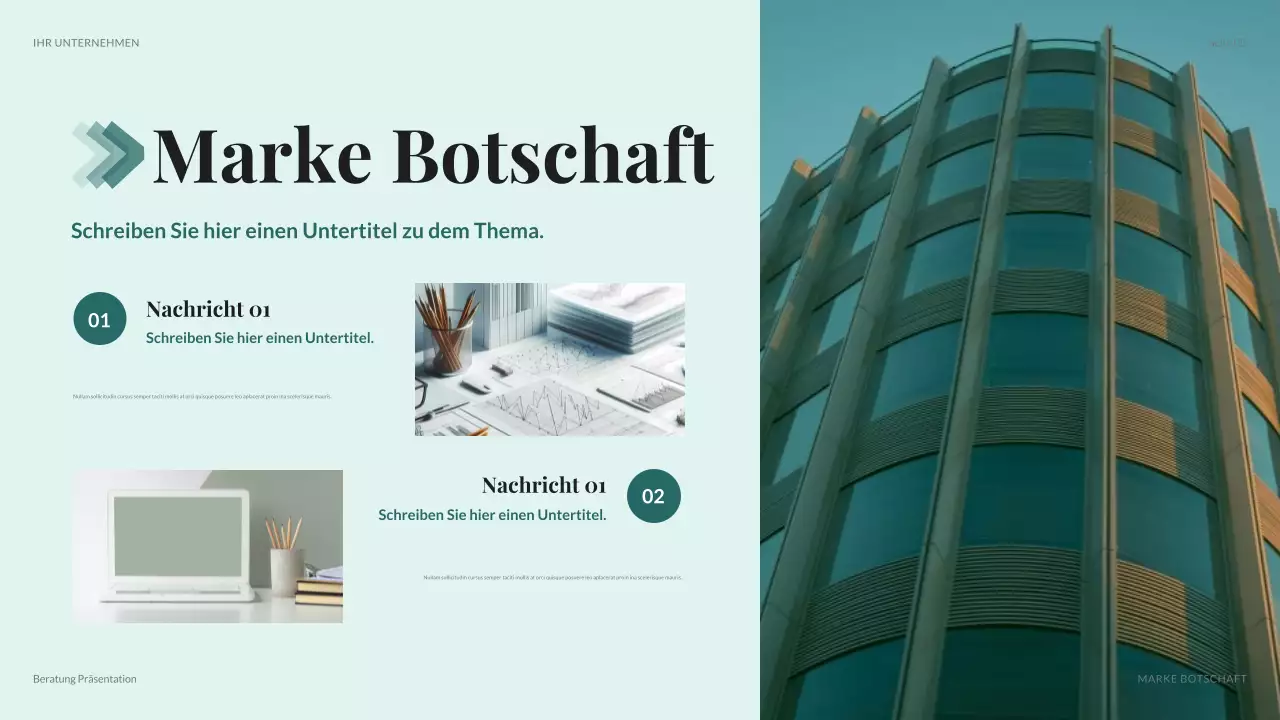 teal moderne IT-Präsentation