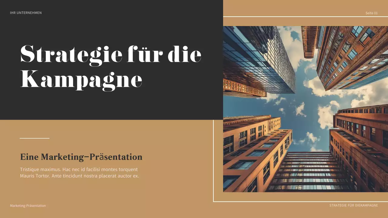 braun modernes Marketing Präsentation