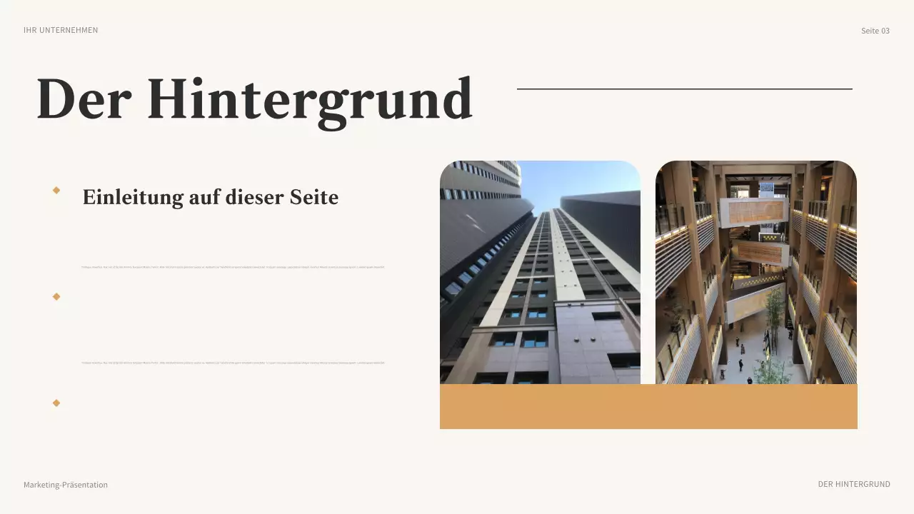 braun modernes Marketing Präsentation