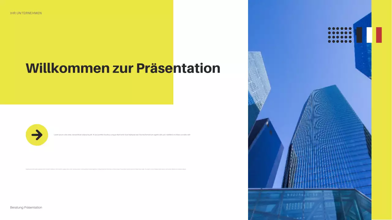 gelbe moderne IT-Präsentation