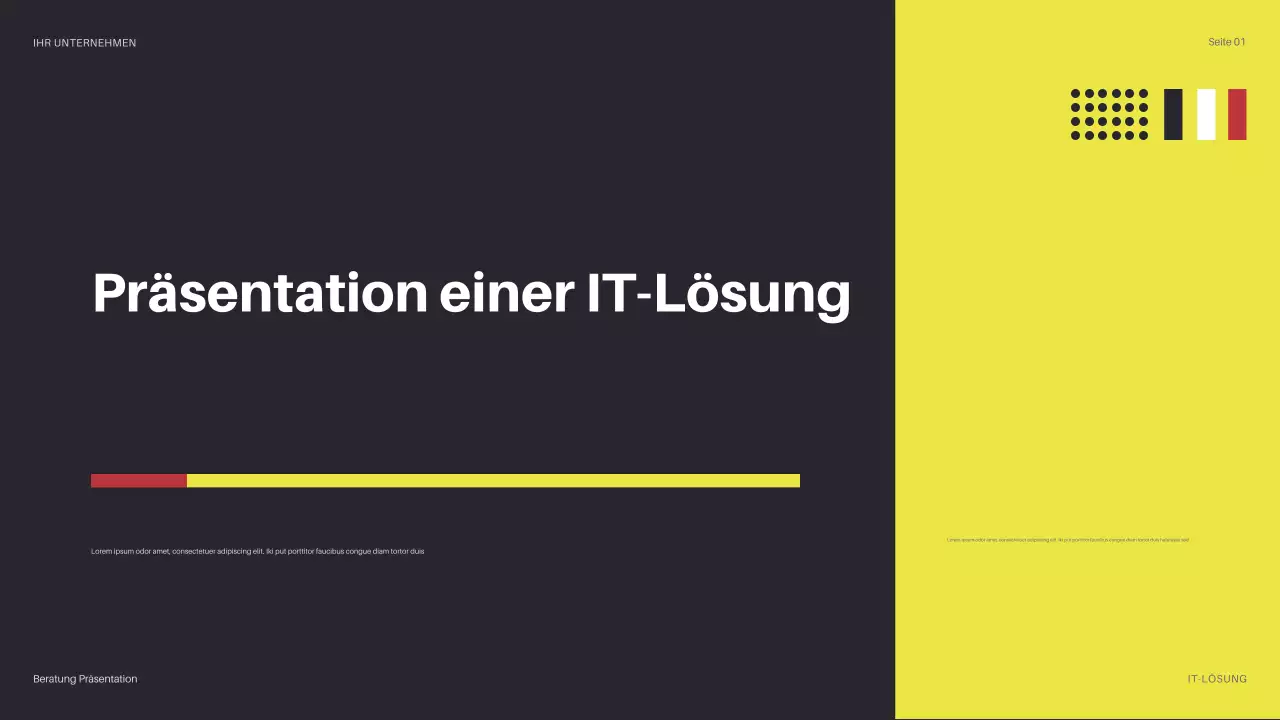 gelbe moderne IT-Präsentation