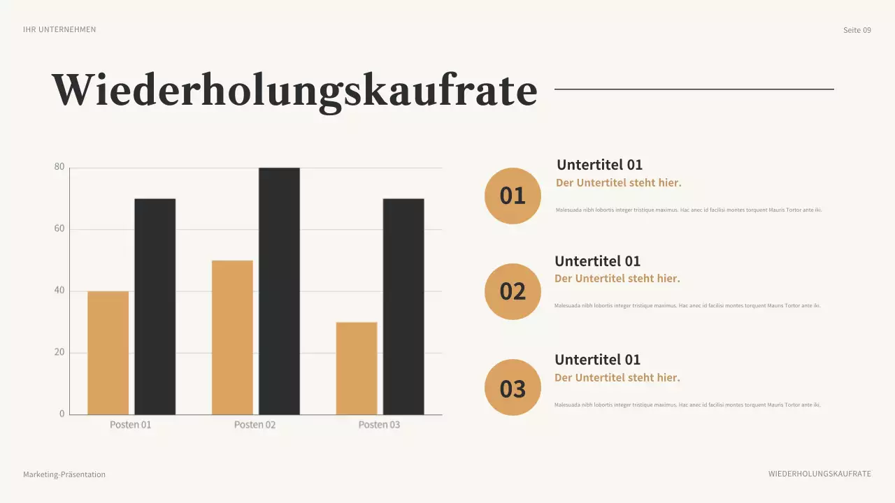 braun modernes Marketing Präsentation