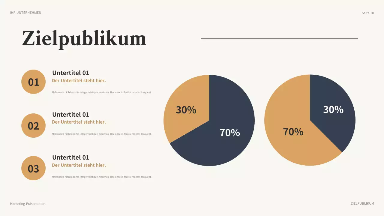 braun modernes Marketing Präsentation