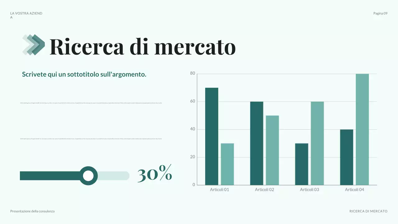 Presentazione IT moderna in verde acqua
