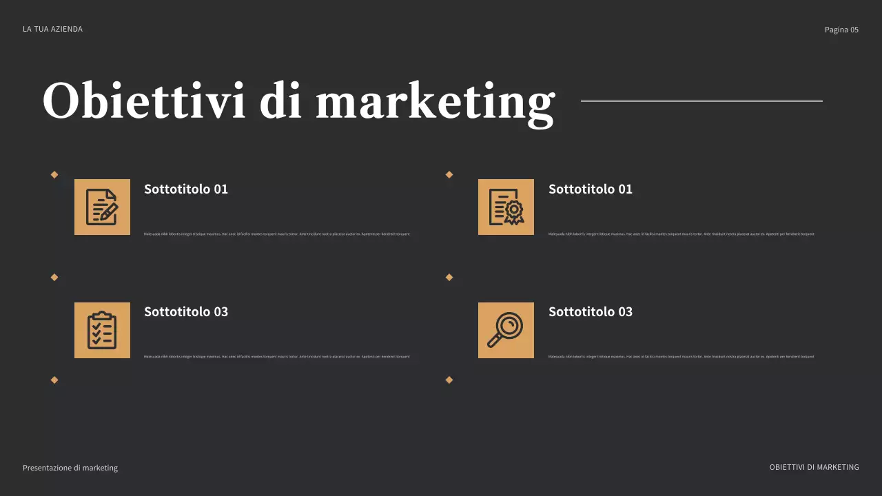 presentazione del marketing moderno marrone