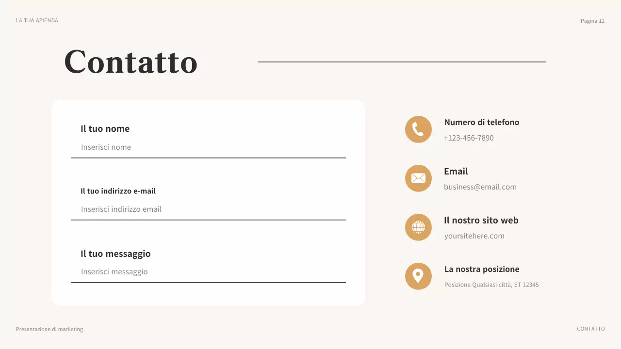 presentazione del marketing moderno marrone