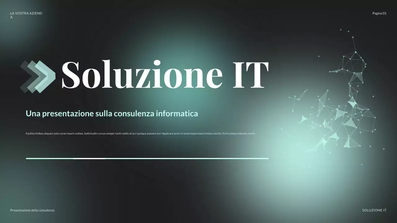 Presentazione IT moderna in verde acqua