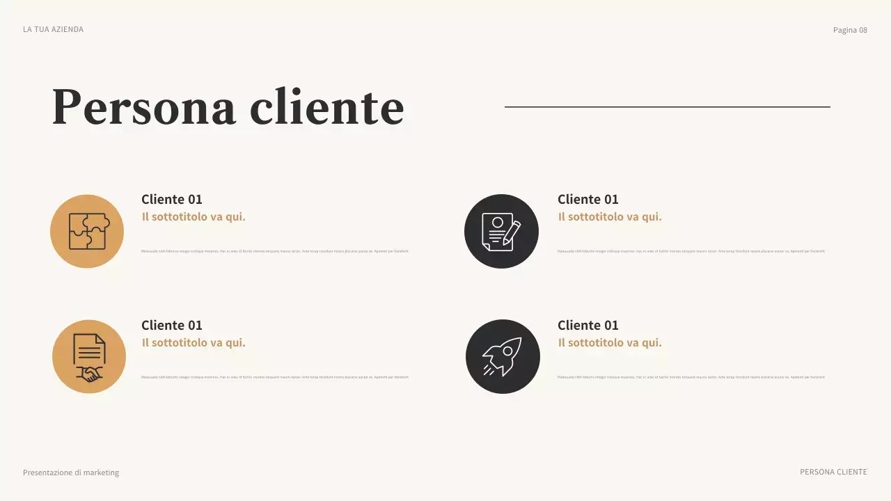 presentazione del marketing moderno marrone