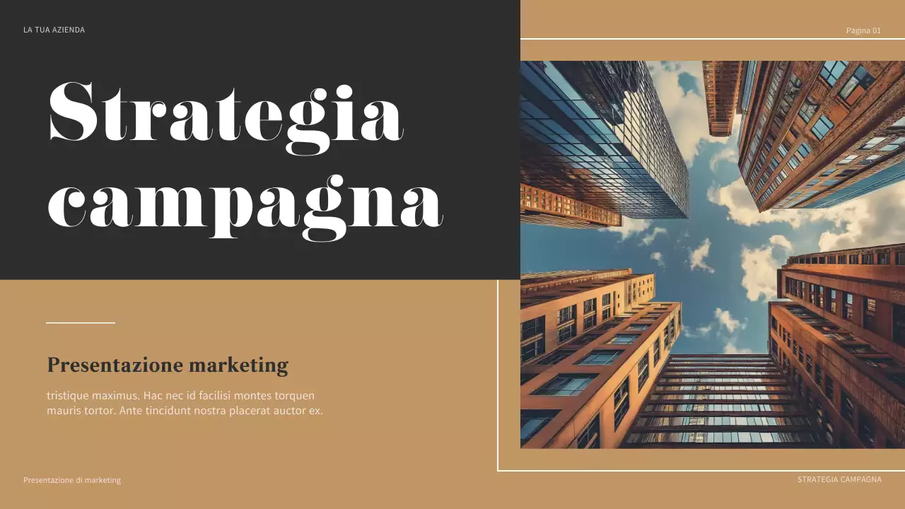 presentazione del marketing moderno marrone