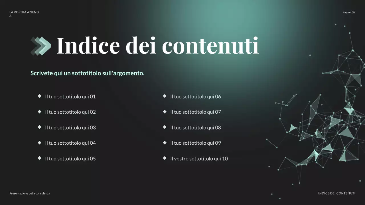 Presentazione IT moderna in verde acqua