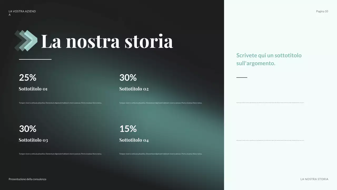 Presentazione IT moderna in verde acqua