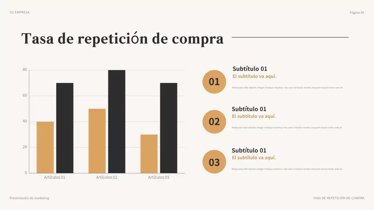 brown presentación de marketing moderno