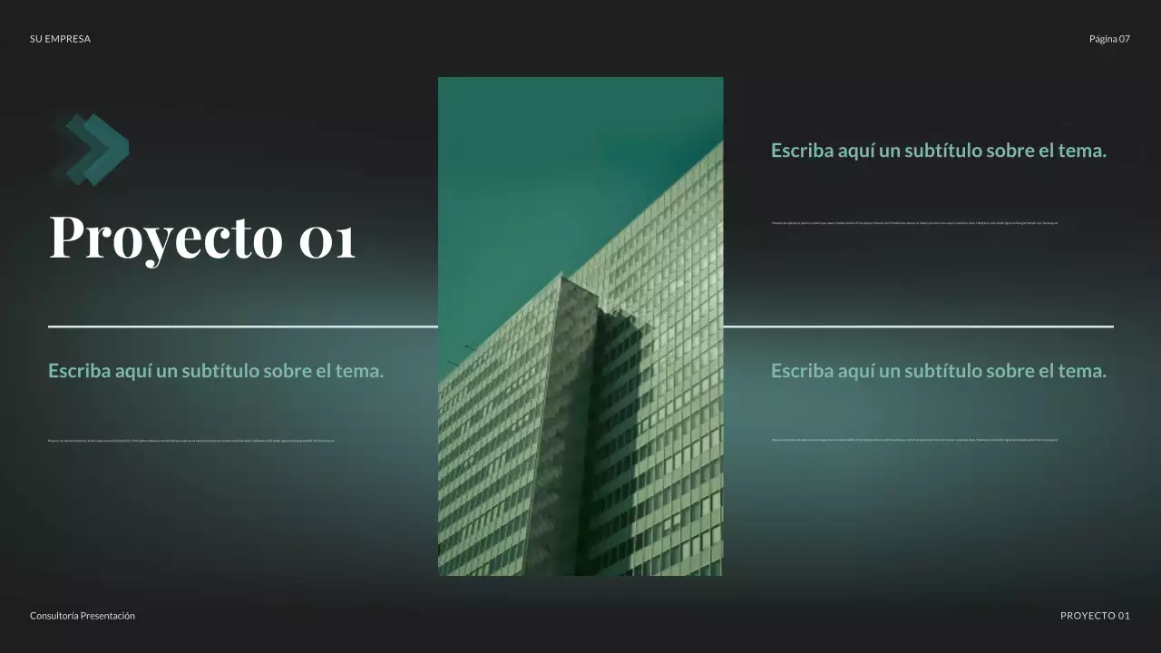 teal presentación moderna de TI