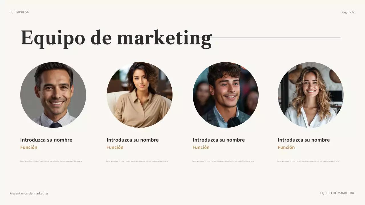 brown presentación de marketing moderno