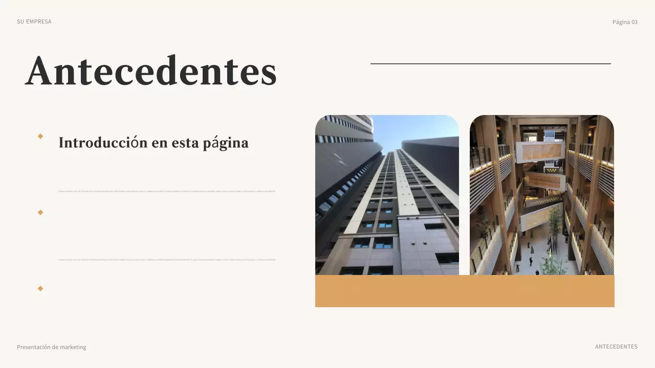 brown presentación de marketing moderno