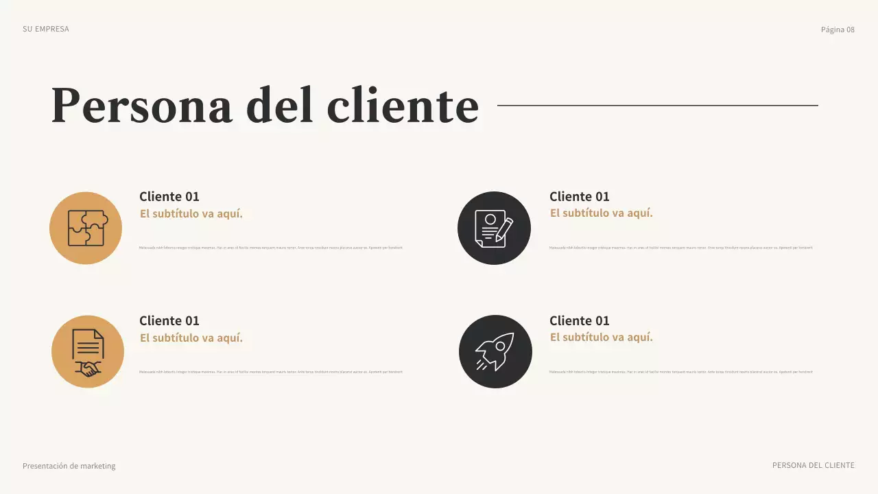 brown presentación de marketing moderno