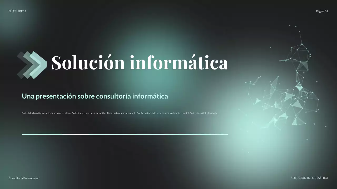 teal presentación moderna de TI