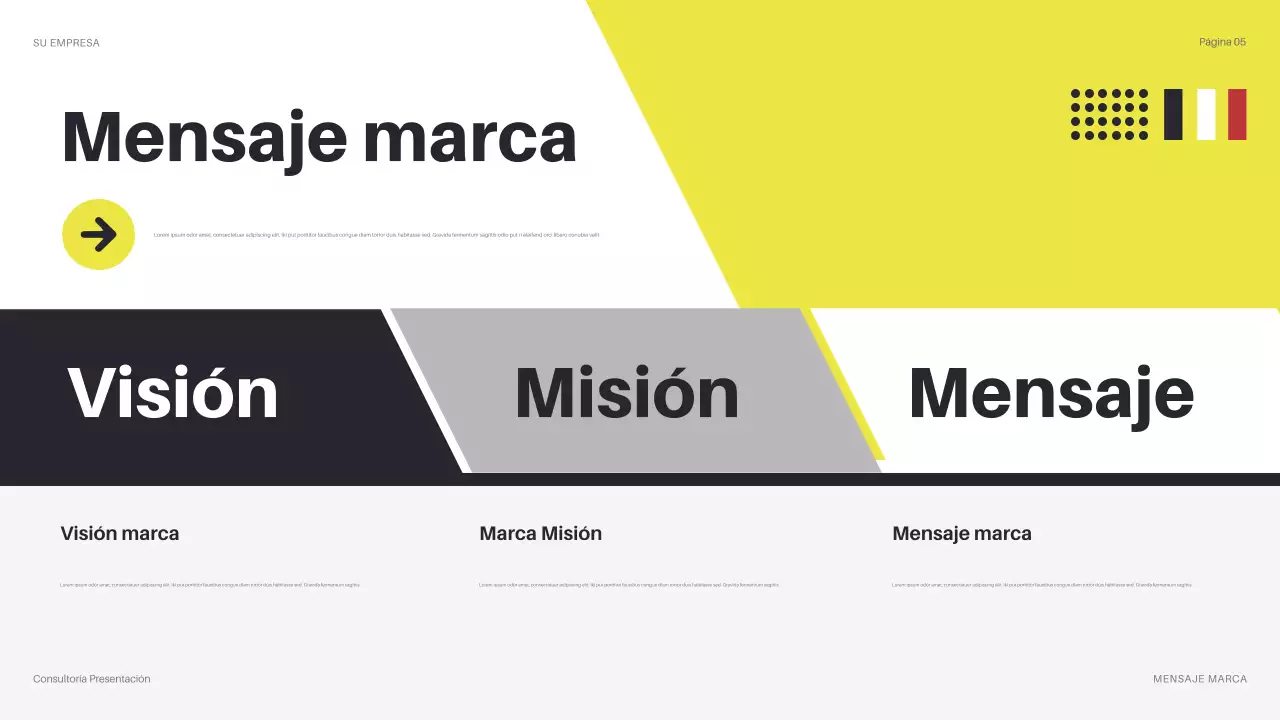 presentación de la TI moderna amarilla