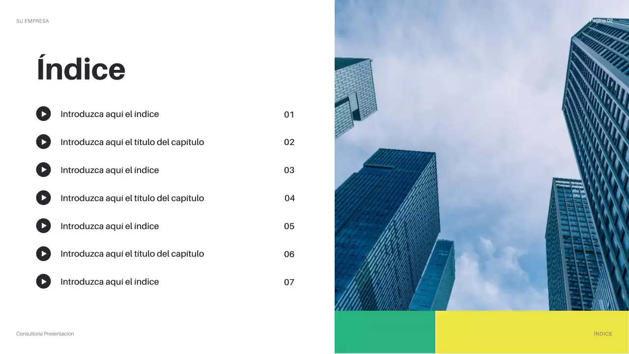 presentación de la TI moderna amarilla