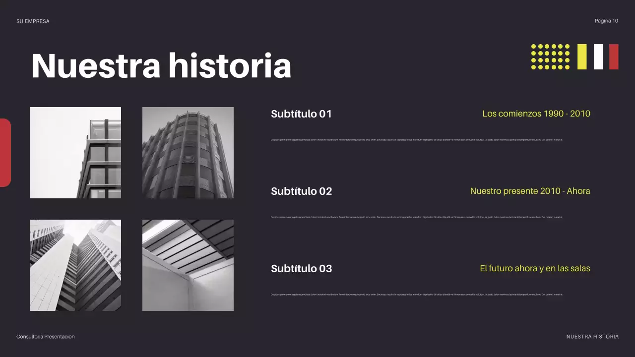 presentación de la TI moderna amarilla