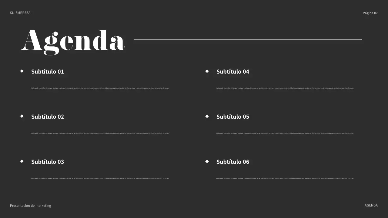 brown presentación de marketing moderno