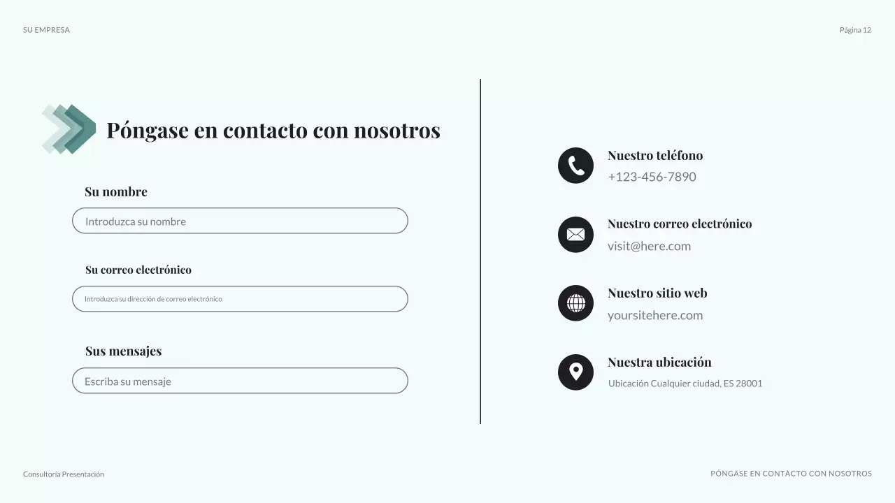 teal presentación moderna de TI