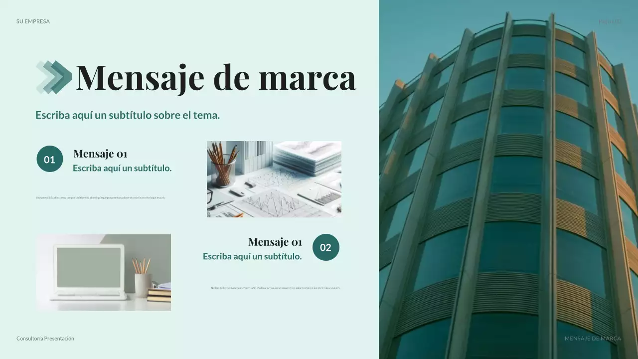 teal presentación moderna de TI