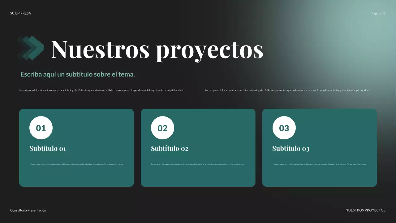 teal presentación moderna de TI