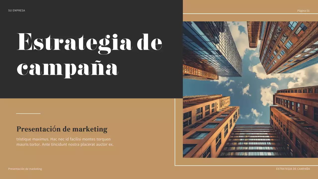 brown presentación de marketing moderno