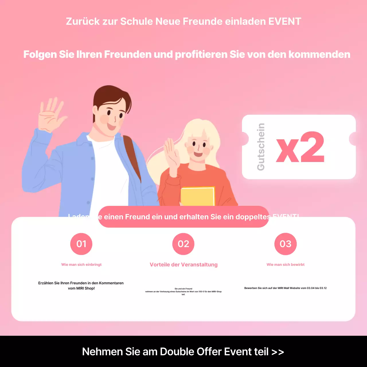 Rosa gemütlicher Veranstaltungsführer