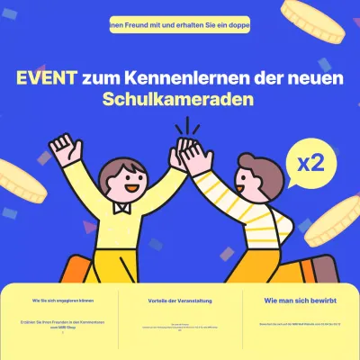 Blau Werben Sie für Ihre Veranstaltung