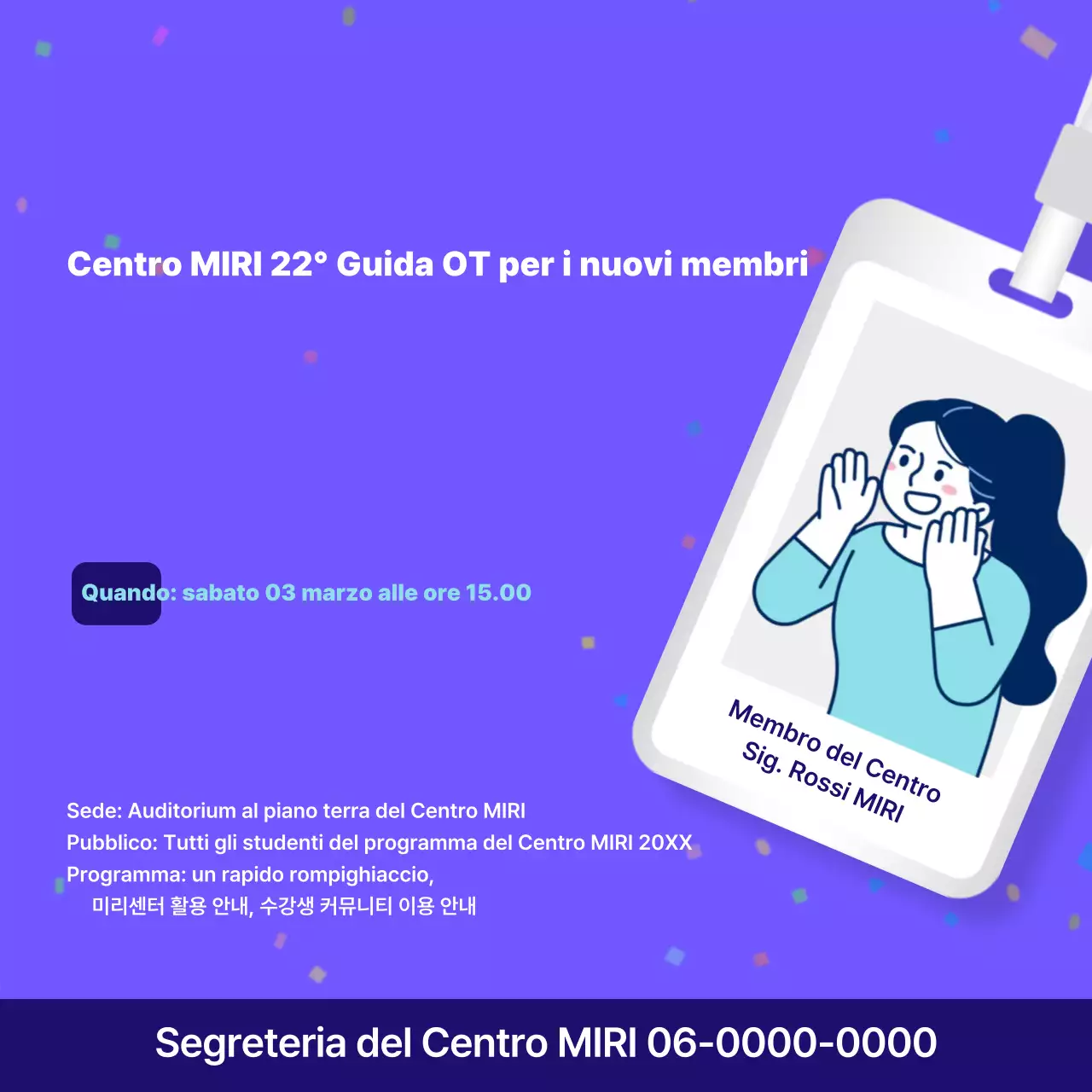 Annuncio del programma Mauve Neat