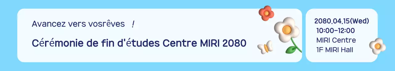 Cérémonie de remise des diplômes simple en bleu clair