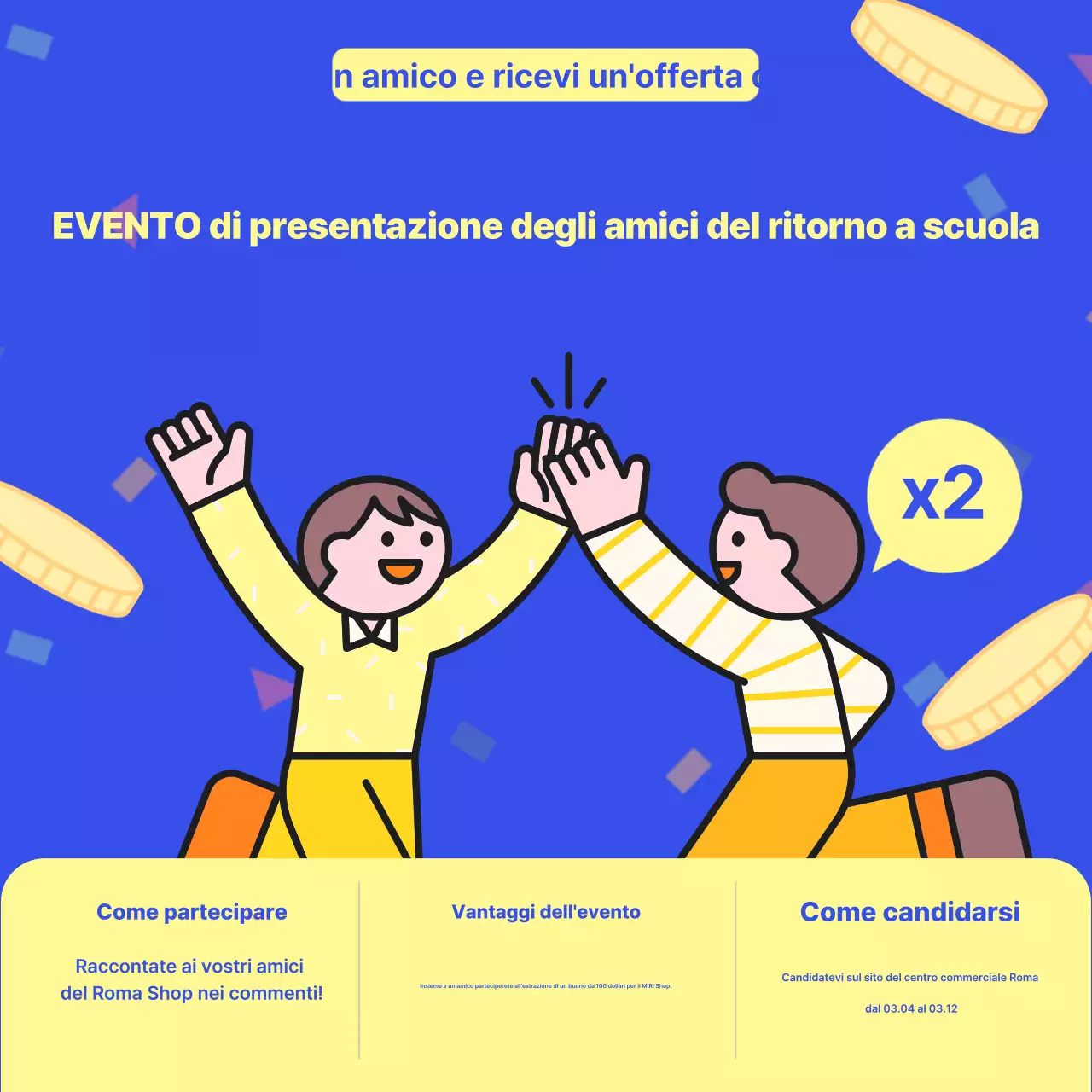 Blu Promuovete il vostro evento