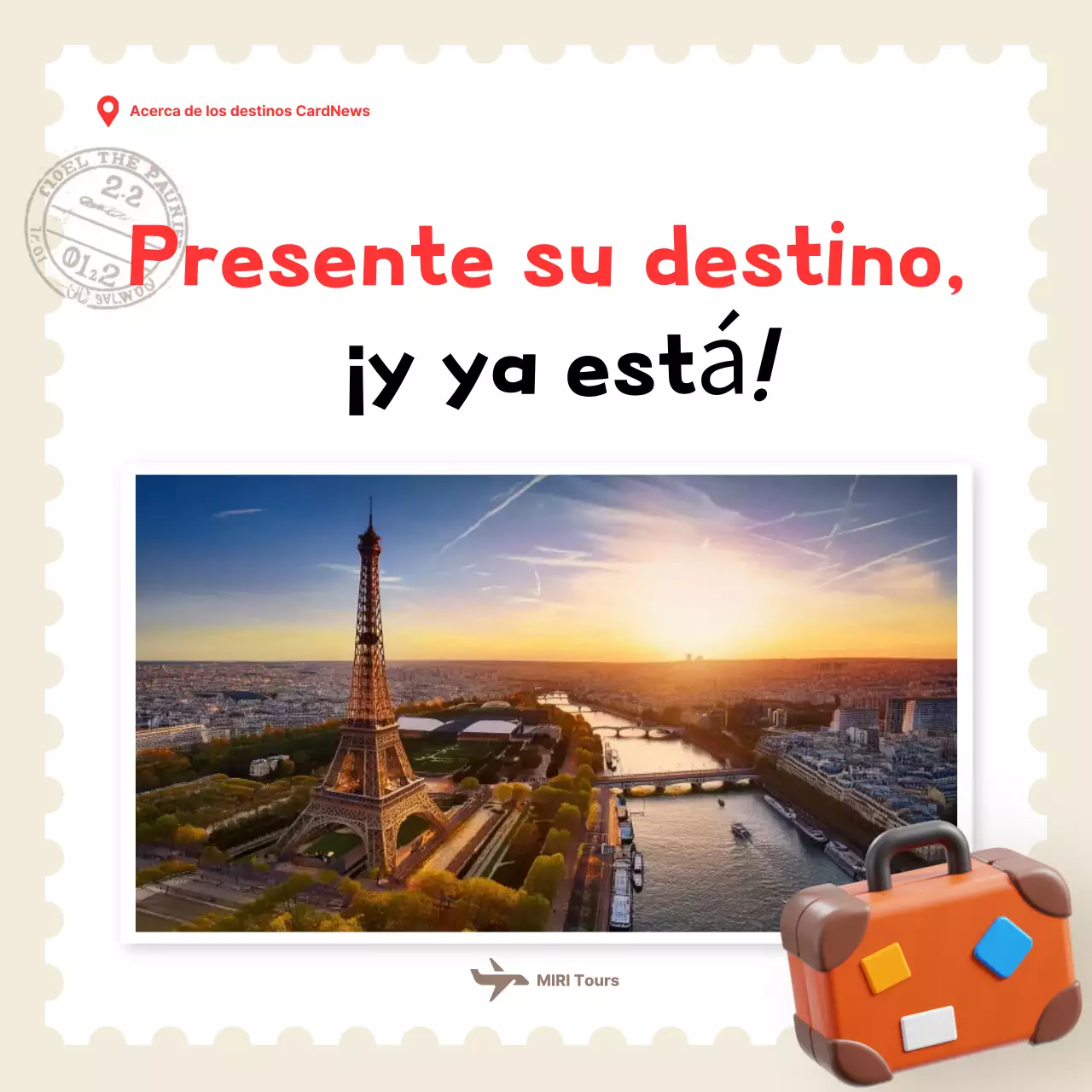 Promoción de viaje Beige Simple