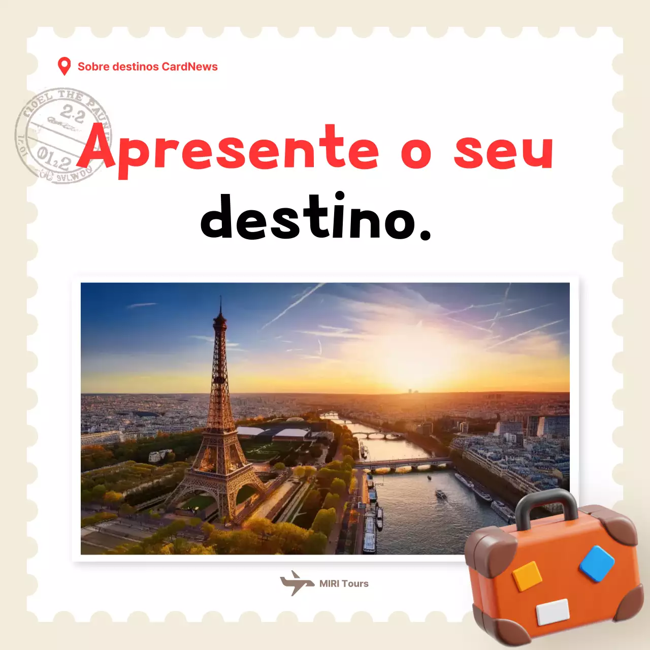 Promoção de viagem simples bege