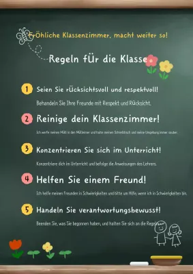 Abstrakte einfache Regeln für das Klassenzimmer