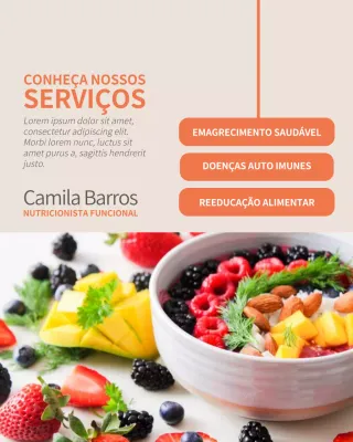 Postagem promocional do Instagram da Orange Modern Nutrition