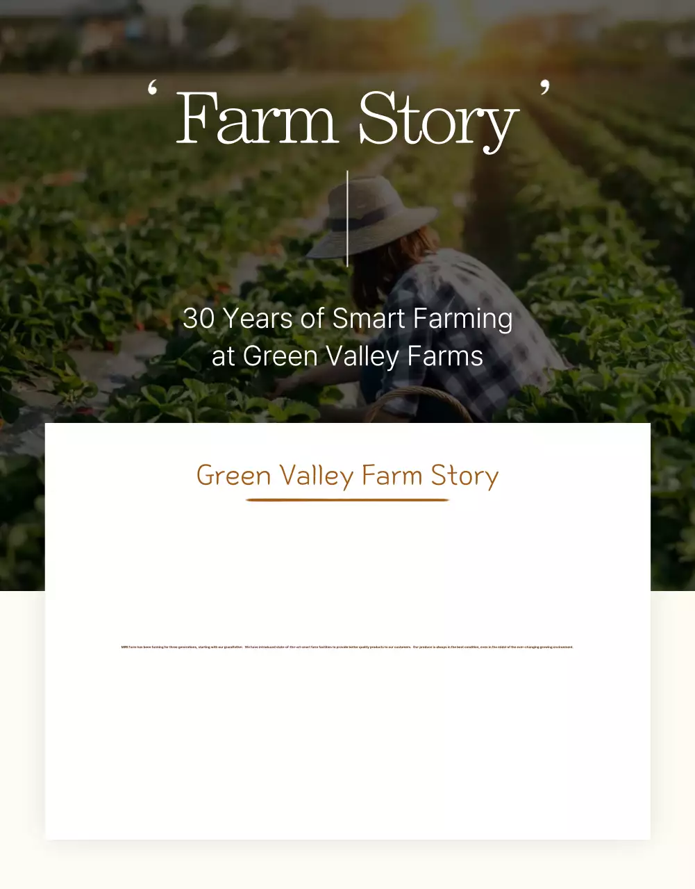 Quảng cáo sản phẩm nông nghiệp truyền thống Brown